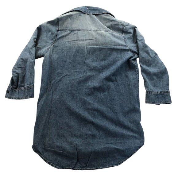 Canyon River Blues Womens Denim Tunic Shirt Small Long Sleeve Button Front Y2K - Picture 2 of 11